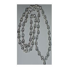 Spatic mala in silver caps and wire