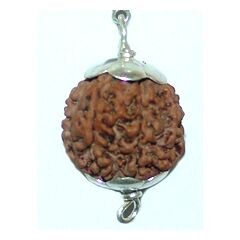 seven mukhi silver pendant