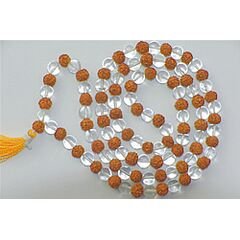 Round spatic-Rudraksha Mala knots 108+1