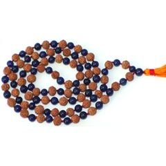 Rudraksha and Blue sapphire Mala