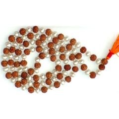 Rudraksha and Pearl Mala