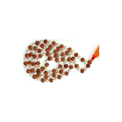 Rudraksha and Pearl Mala